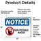 Signmission Non-Potable Water Sign With Symbol, 7 in W x Rectangle, Vinyl Decal OS-2PACK-NS-D-57-L-15102 - alternate 5